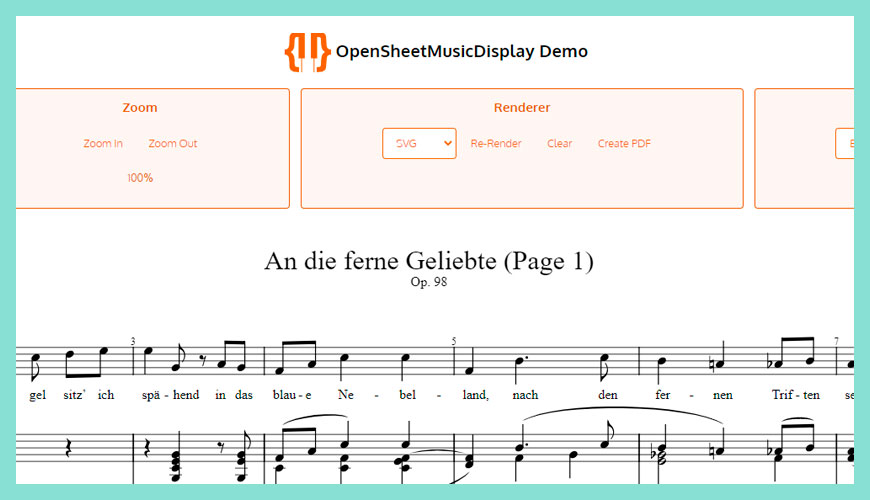 OpenSheetMusicDisplay 測試範例