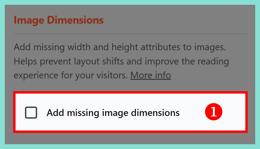 自動補償圖像尺寸 (Image Dimensions) 數據