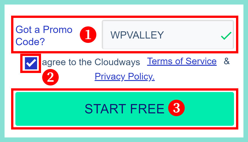 輸入 Cloudways 優惠碼：WPVALLEY