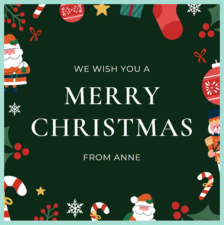 圖片包含：可愛聖誕圖片，聖誕樹、鈴鐺、鹿、禮物和裝飾