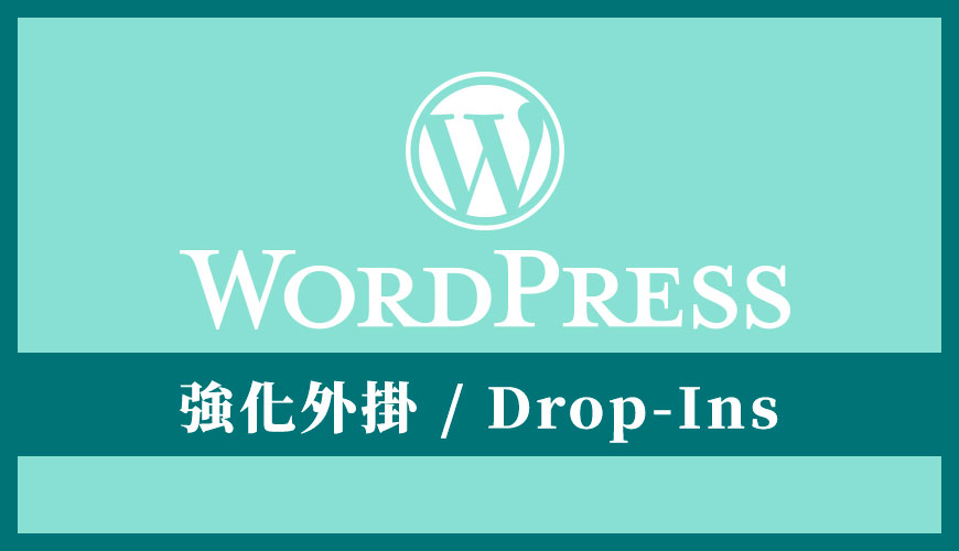 WordPress [強化外掛 / Drop-Ins] 外掛是什麼？