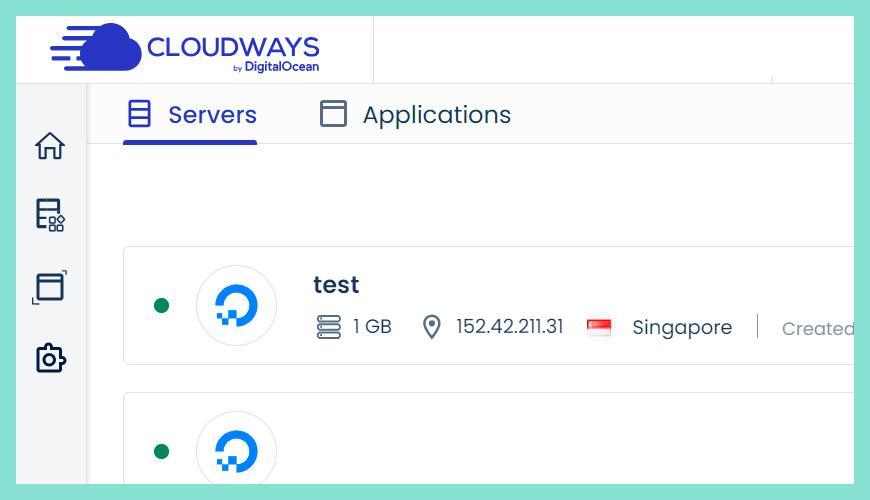 新增 Cloudways 伺服器完成