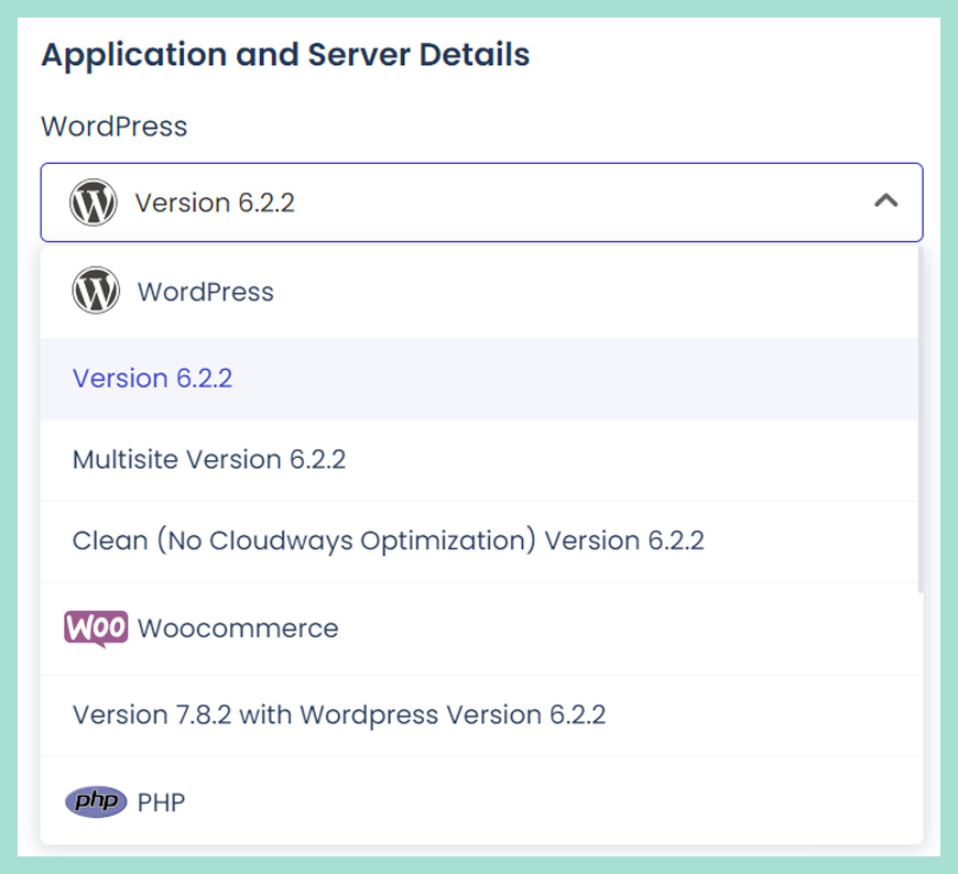 選擇安裝 WordPress 的版本和環境